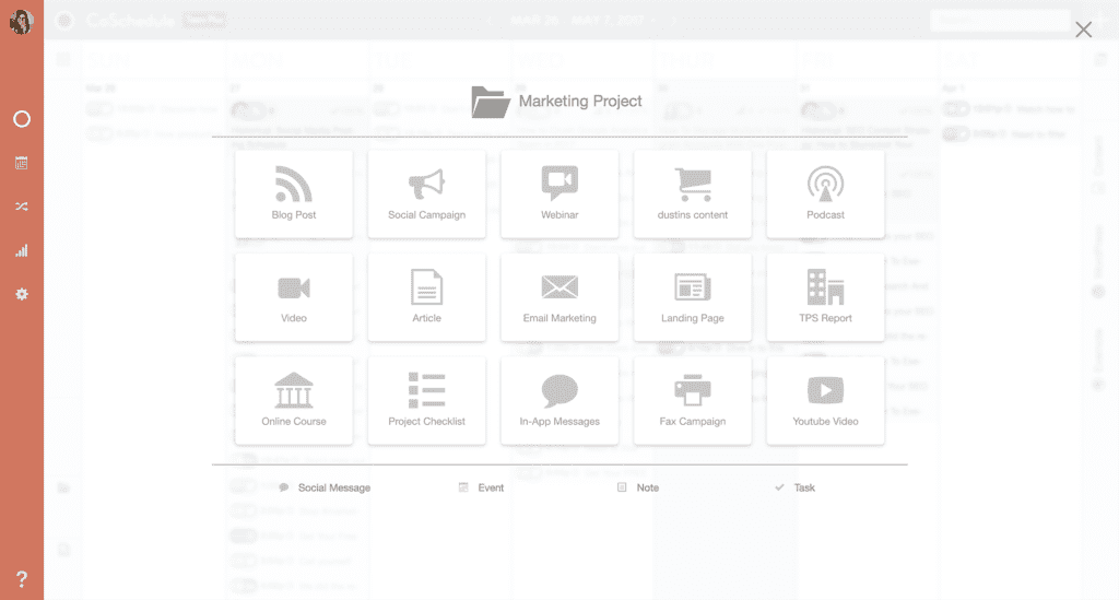 CoSchedule Content Types