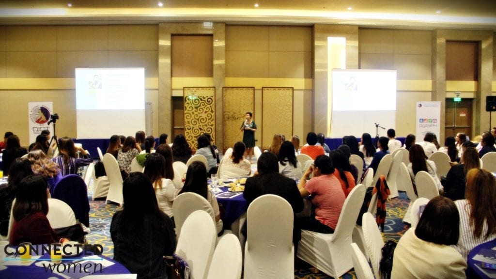 Gina Romero speaking to the 147 women participants of #ConnectedWomen #SheMeansBusiness Pampanga.