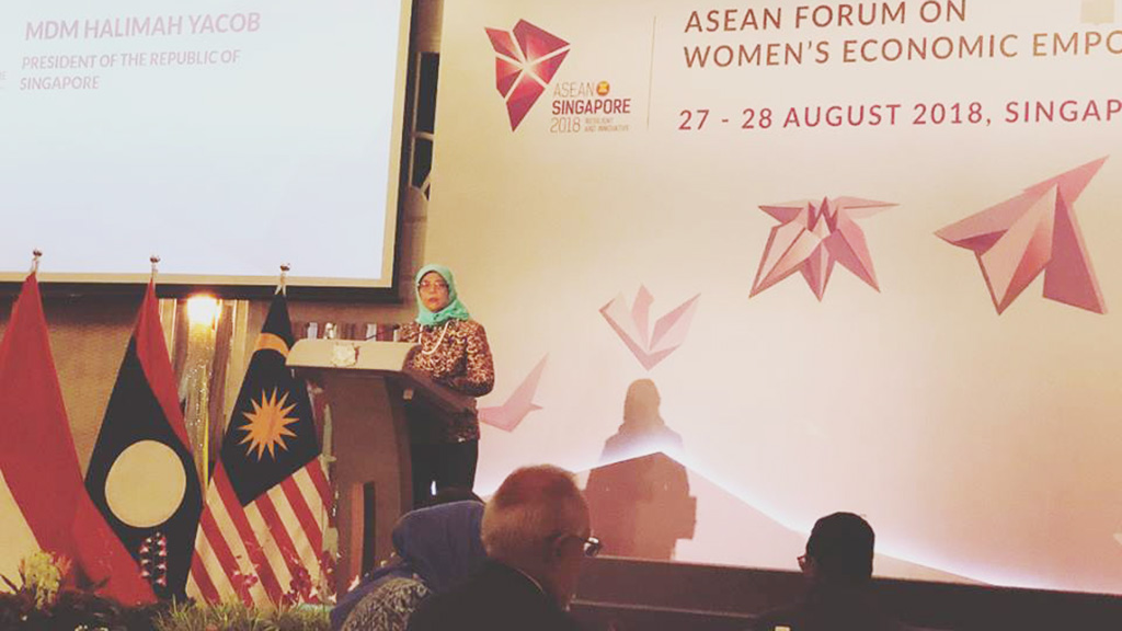 Opening Address by Singapore President, Madam Halimah Yacob opening address at the ASEAN Forum on Women’s Economic Empowerment.