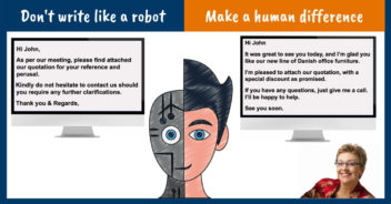Don't write like a robot. Make a human difference.
